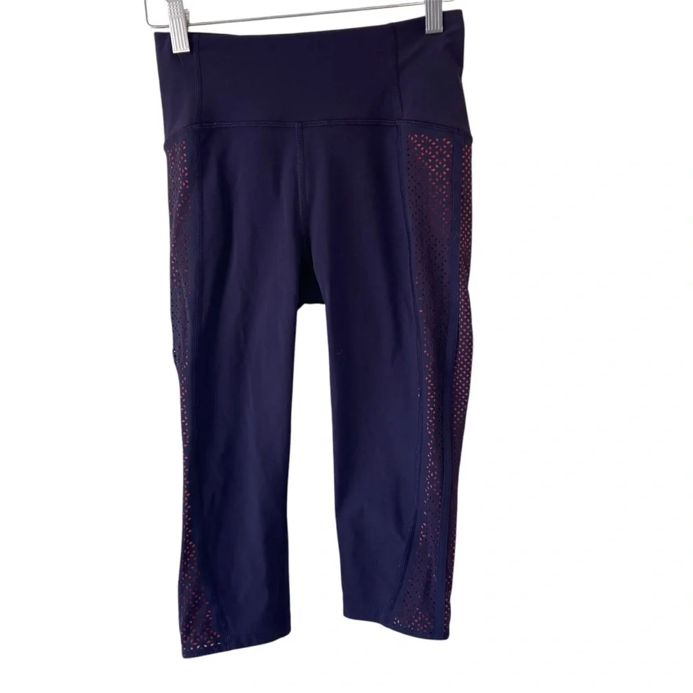 Lululemon Get Your Peek On Crop Leggings women's sz 4 - Picture 2 of 6